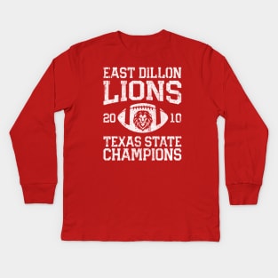 East Dillon Lions Texas State Football Champions Kids Long Sleeve T-Shirt